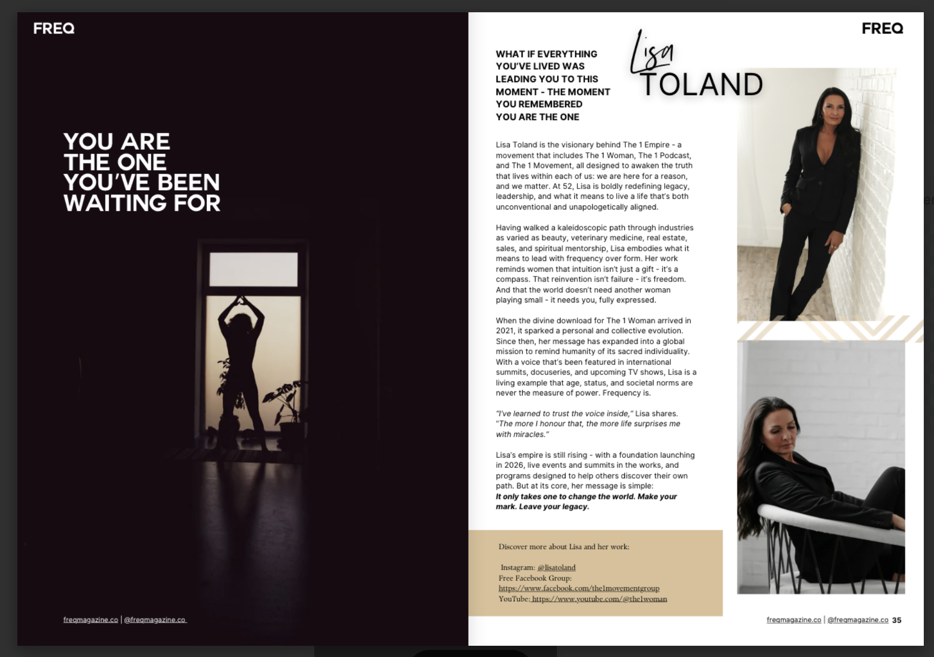 FREQ Magazine feature spread