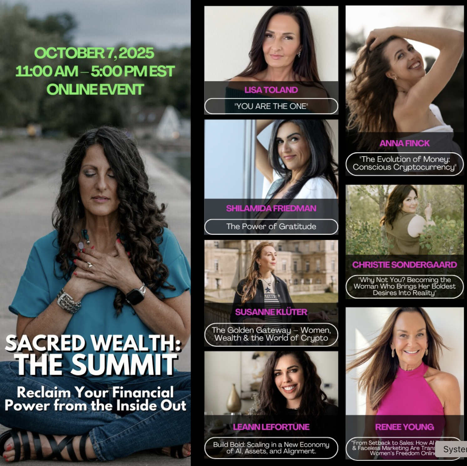 Sacred Wealth: The Summit